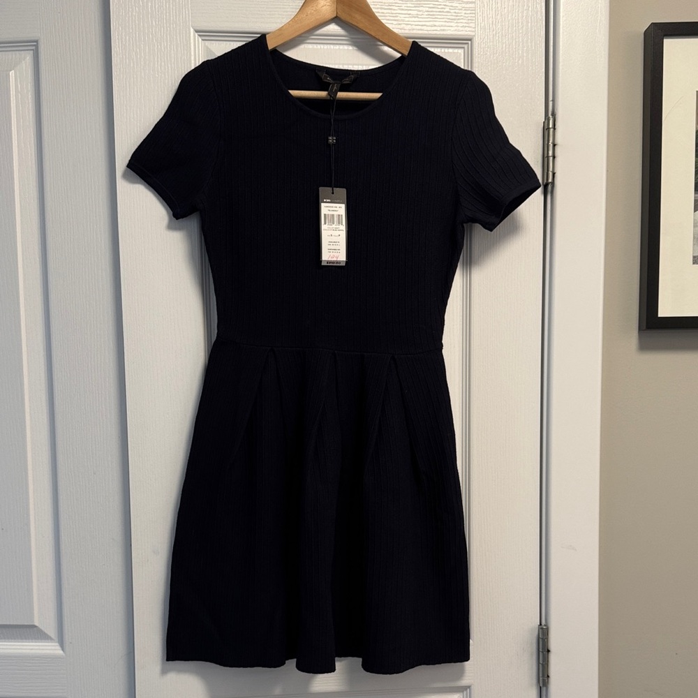 BCBGMaxAzria Black Ribbed Dress Brand New